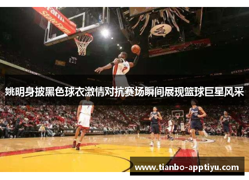 姚明身披黑色球衣激情对抗赛场瞬间展现篮球巨星风采